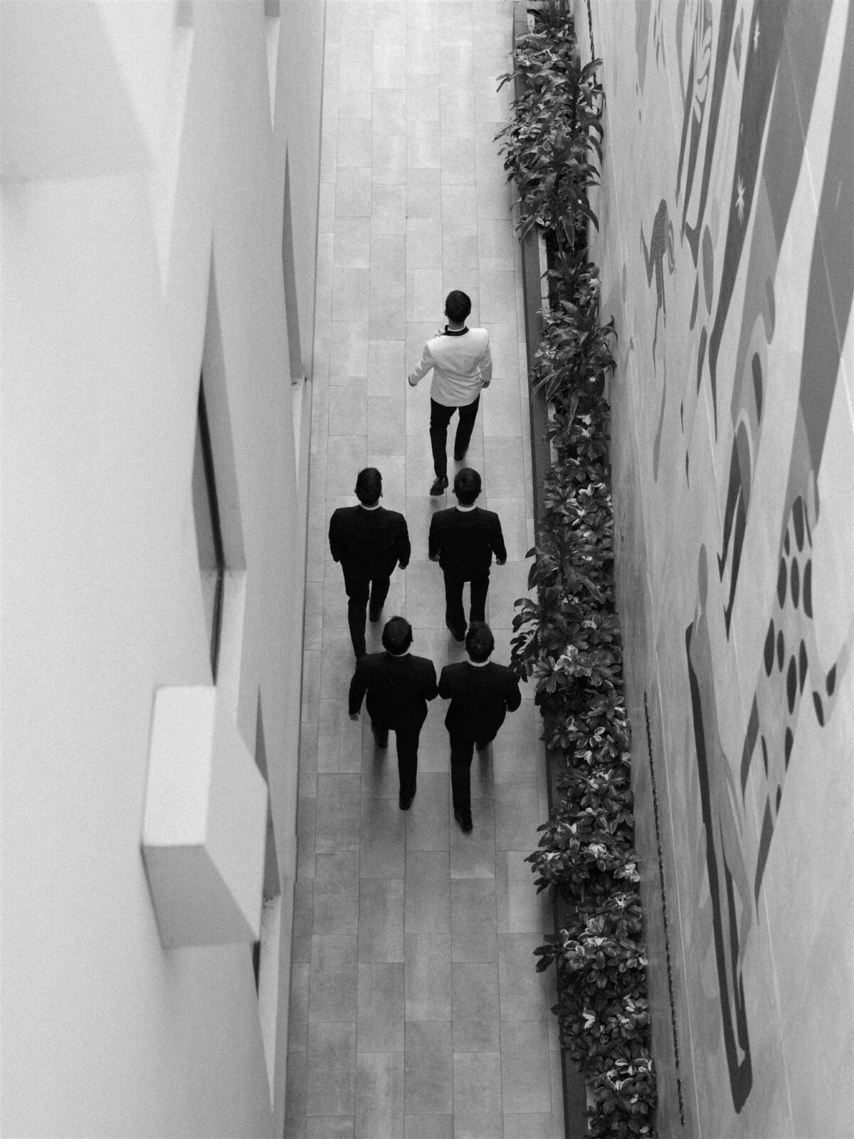 Groomsmen walking