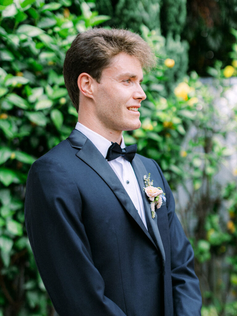 Groom waiting for his bride