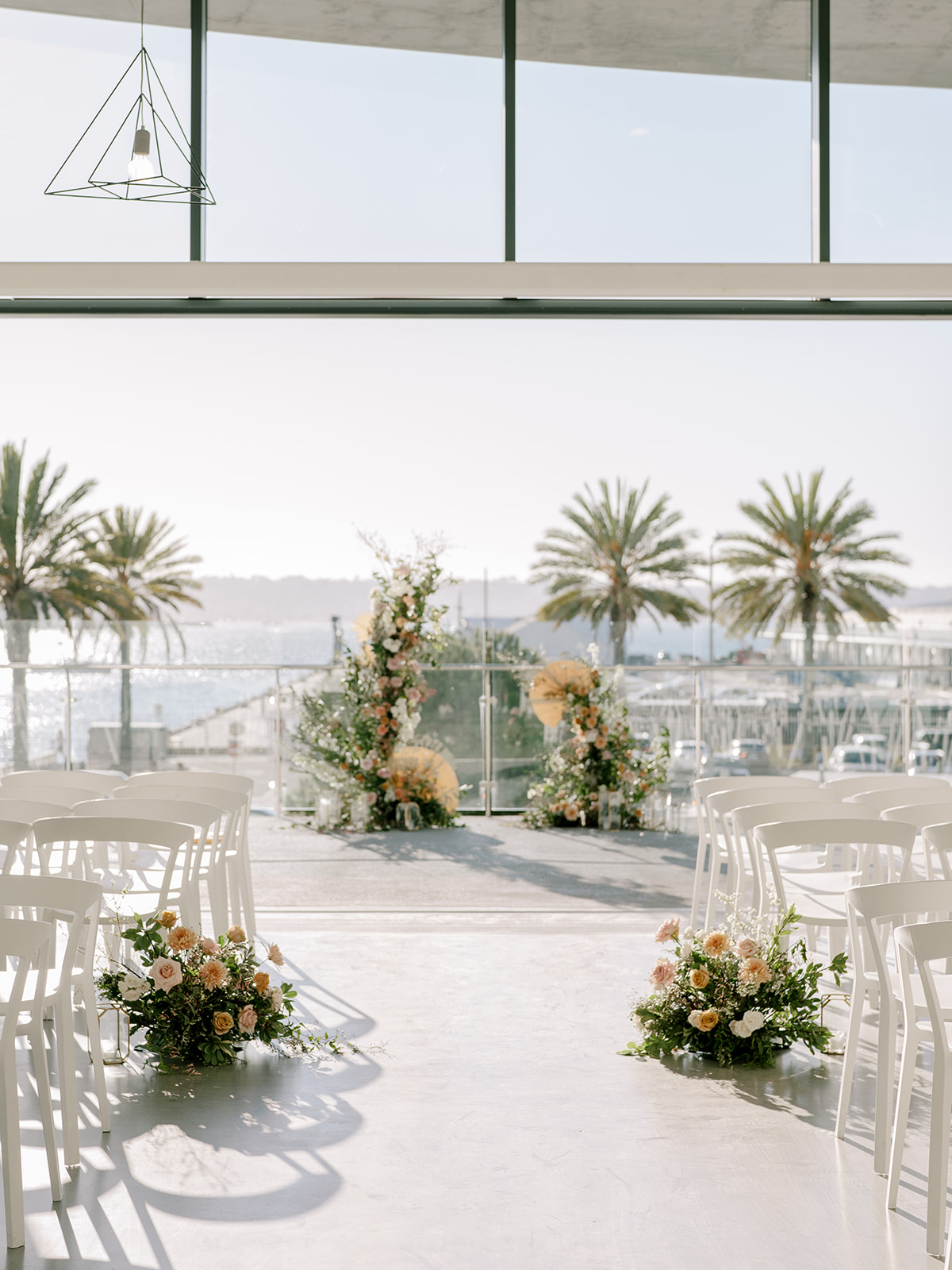 Wedding ceremony setup a the Lane in San Diego