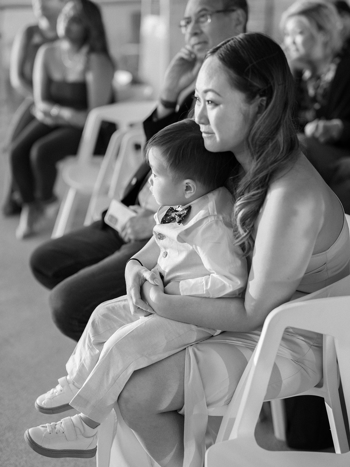 guests watching a wedding ceremony at the Lane