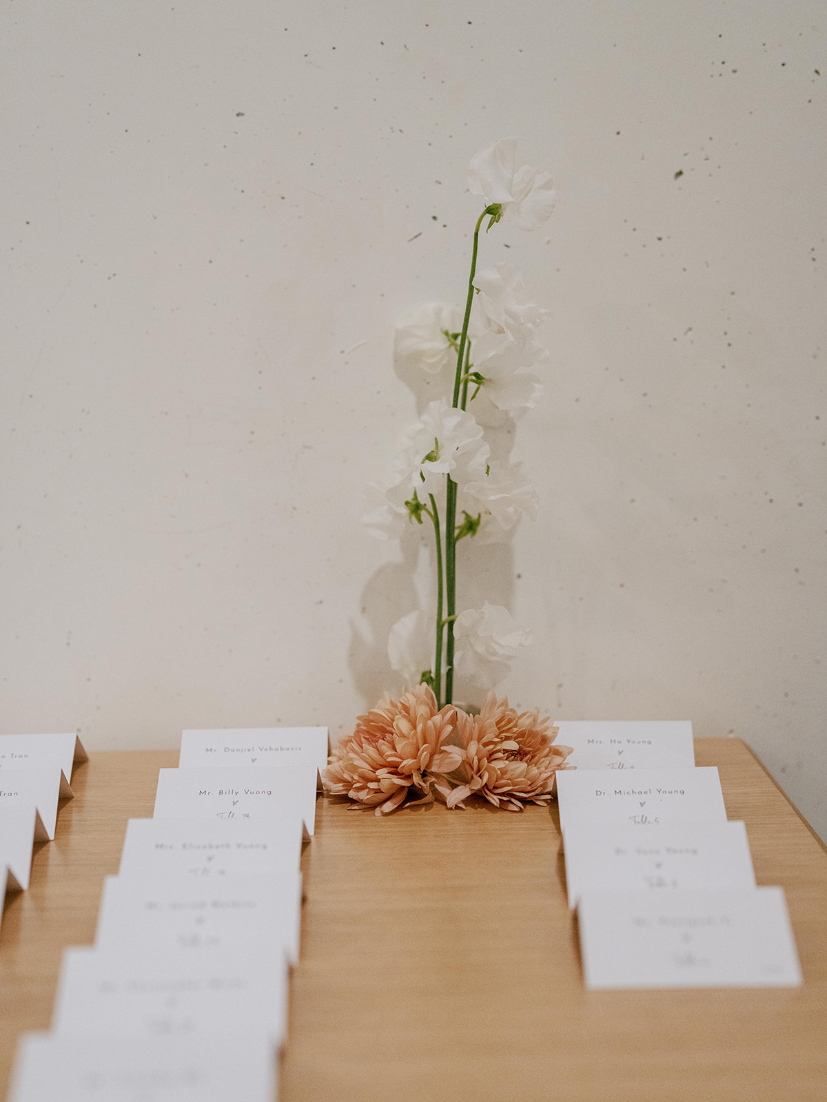 place card setup at the Lane